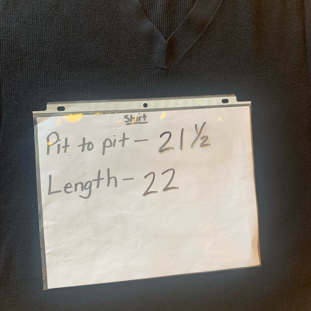 Banana Republic Sweater Medium Black V-neck Lightweight Ribbed Classic Casual - Picture 4 of 6